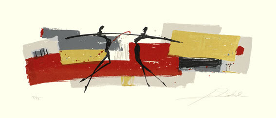 SE 160 - silkscreen print - 30x70cm paper size- dance unites - editions size 95